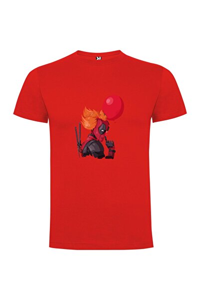 iLovePrints Red Masked Deadpool Portrait Tshirt