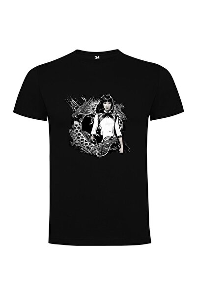 iLovePrints Dragon Girl: Illustrated Elegance Tshirt