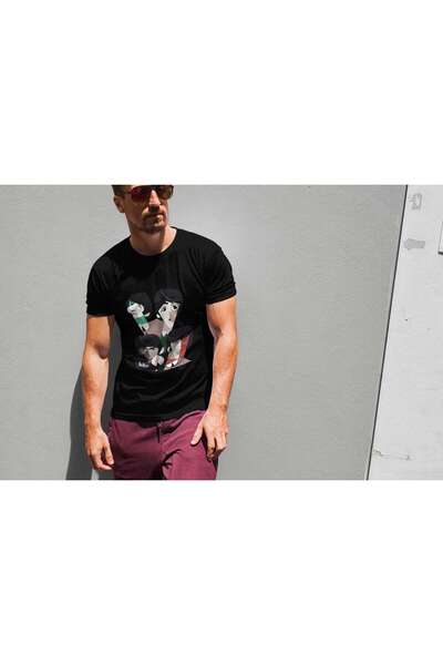 iLovePrints Abstract Portrait of The Beatles Tshirt