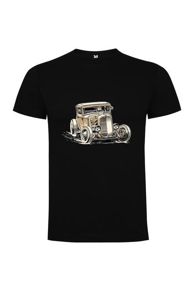 iLovePrints Vintage Hotrod Illustration Tshirt
