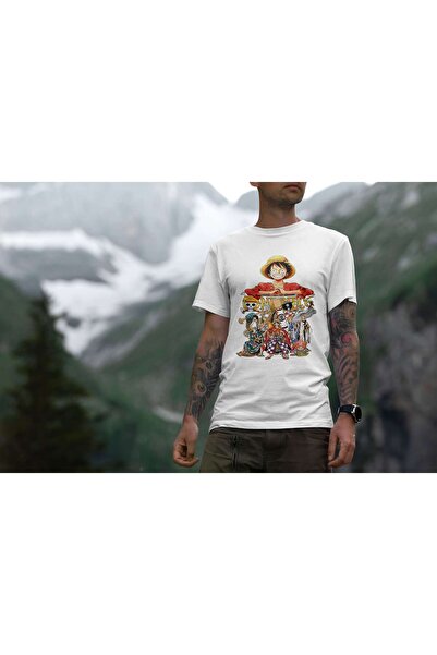 iLovePrints One Piece Anime Characters in Traditional Attire Tshirt