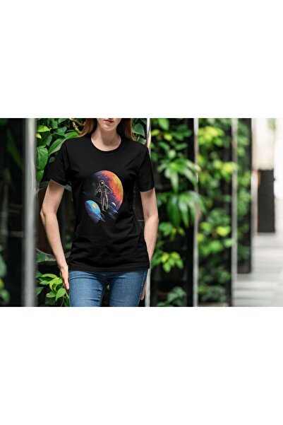 iLovePrints Astronaut in Colorful Space Tshirt