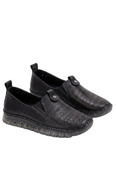 Barinoska Women's Leather Sports Shoes Summer Laser Cut Breathable Laceless D...