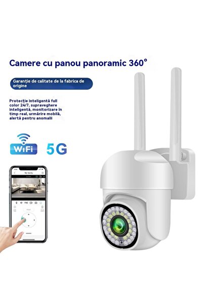 UTILIO Cameră de supraveghere inteligentă wireless WiFi de exterior, cu infra...