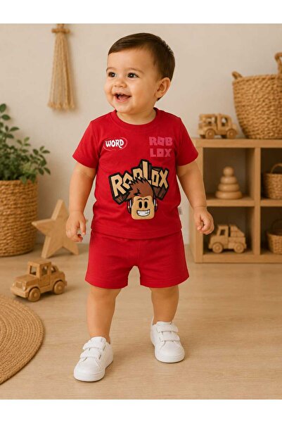krm kerem bebe 3D Embossed Embroidered Summer Top and Bottom Set