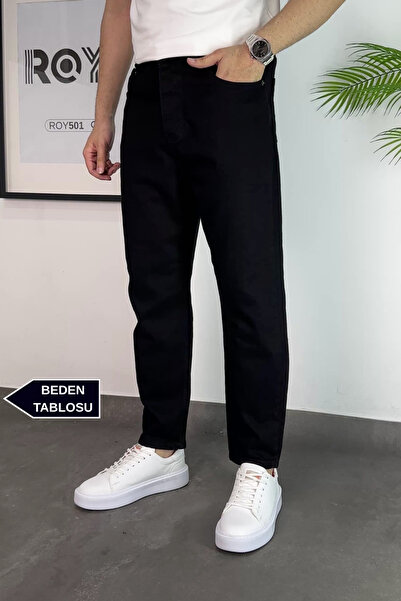 ROY501 Erkek Boyfriend Pantolon Erkek Kısa Paça Pantolon Erkek Boyfriend Jean