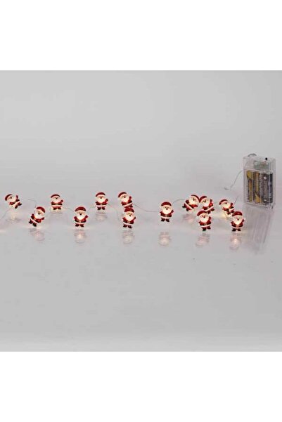 Generic 20 Άγιοι Βασίληδες με λαμπάκια LED σε σειρά μπαταρίας, 2 m, ασημί καλ...