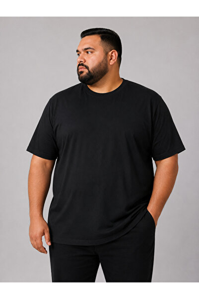 ANNEX Large Size Cotton Comfortable Fit Daily Use Crew Neck Men's T-Shirt