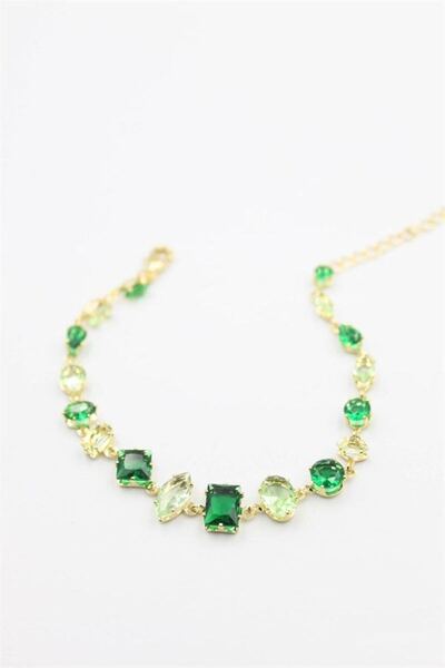 atastore2017 Baguette stone bracelet - green