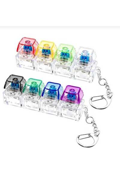 ADDA Breloc fidget tastatura 7 cm, cu lumini si sunet click, anti-stres, bate...