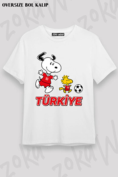 ZOKAWEAR تي شيرت مطبوع عليه كأس العالم للجنسين بتصميم فضفاض لكأس العالم في تر...