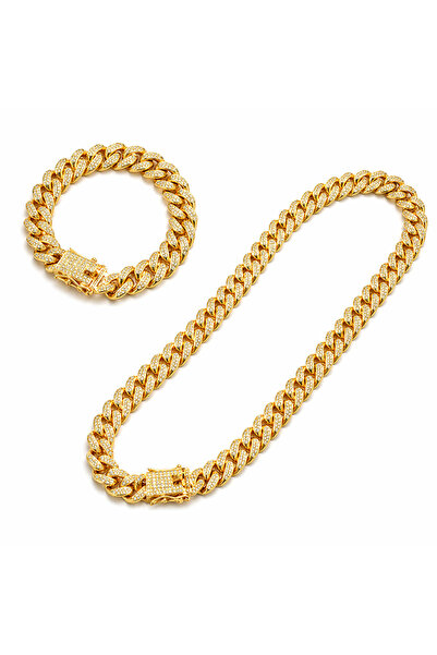 Valuxy Set cubanez din aur 14mm