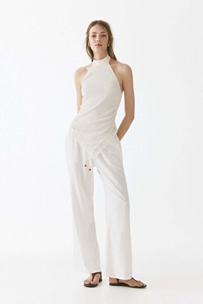 H&M Linen-blend drawstring trousers