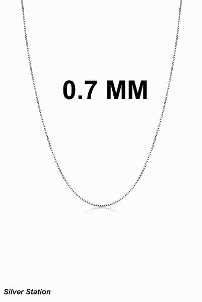 Silver Station 925 Ayar Gümüş Kolye İnce Zincir 40-45-50-55-60 cm