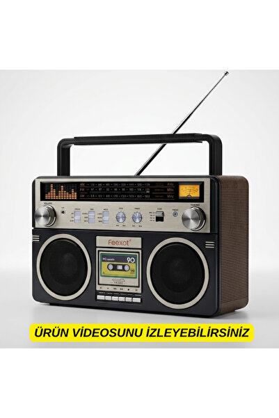Dexxony DX-2508 Bluetooth Nostaljik Radyo Şarjlı Taşınabilir AM FM SW USB TF ...