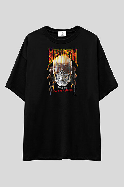 UmbraWear Tricou cu imprimeu Megadeth |   Tricou unisex, 100% bumbac, negru, ...
