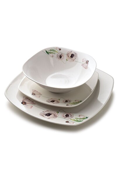 MONDEX Set de veselă Prima LEA PINK 16.5 cm / 18 cm / 24 cm Roz 18 piese