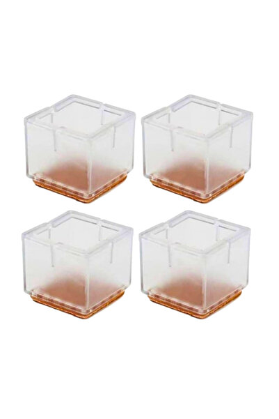 OEM Set 4 Protectii picioare mobilier, Patrate 42-45mm cu Pasla, Elastice, ca...