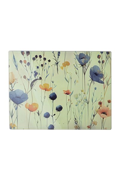 MONDEX Tocător din sticlă Allesken Aria 40x30 cm Floral 1 buc.