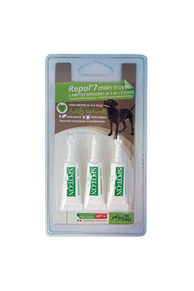Pilou Pipete antiparazitice pentru câini de talie medie, 3 x 3 ml