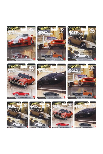 HOT WHEELS Premium Fast & Furious HNW46 10'lu Set