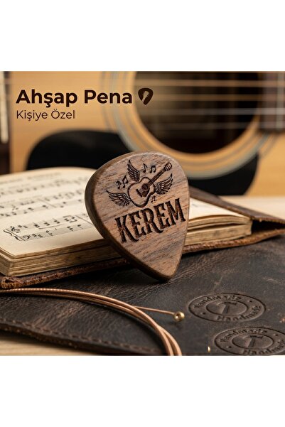 Donizetti Kişiye Özel Ahşap Gitar Penası - İsim Yazılı Hediye Tasarım