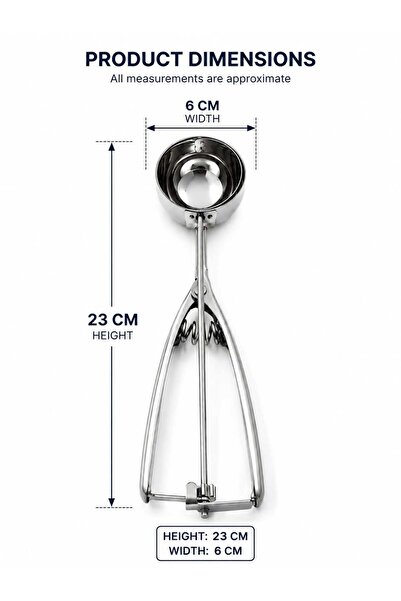 Othes Stainless Steel Ice Cream Scoop with Spring Handle