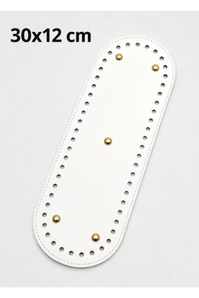 angel çanta aksesuar Artificial Leather 30X12 cm Oval Bag Base White Color wi...