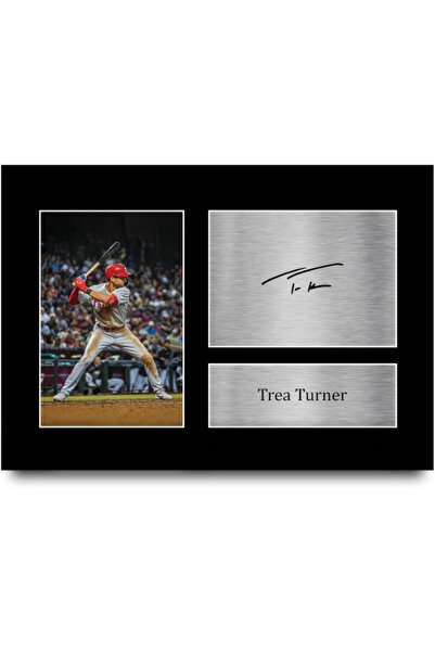 HWC Trading A4 Trea Turner Philadelphia Phillies Gifts Printed Signed Autogra...