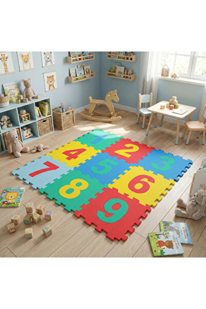 TTT 9 Parça Sayılar Puzzle Yer Matı