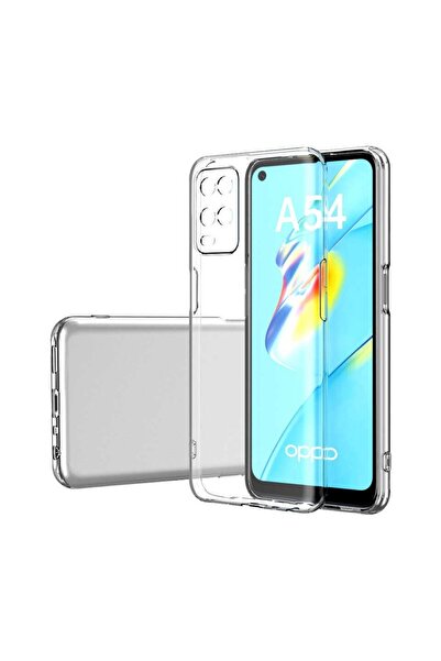 Fibaks Oppo A54 Kılıf Kamera Korumalı Şeffaf Ince Esnek Renksiz Yumuşak Silik...