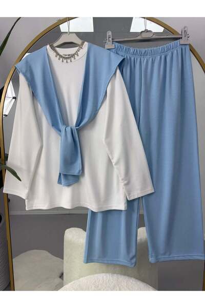 modasindoma Women's Detachable Shawl Detailed Pantsuit with Detachable Shawl,...