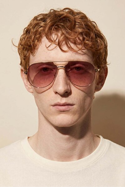 Bilge Karga Lumvek Gold Red Men's Sunglasses