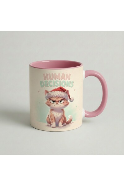 Petgifts Cana Cadou Personalizat Amuzanta Cu Mesaj Human Decisions - Ceramica...
