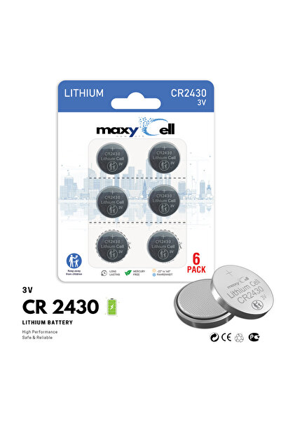 Maxycell 6 Adet 2430 CR2430 DL2430 3V Lityum Düğme Piller