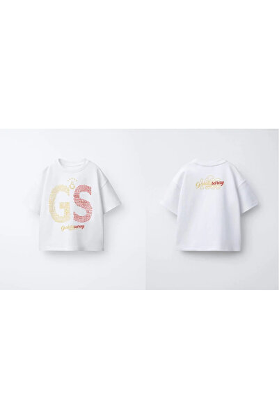 kidstalya Three Big Ones Football Team Kids Tshirt - Galatasaray (White)
