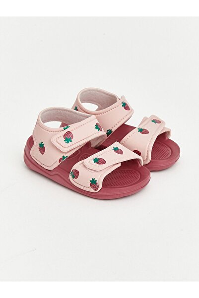 LC Waikiki Lcw Steps Pink Strawberry Patterned Girls' Sandals