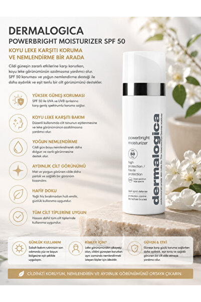 Dermalogica Powerbright Moisturizer Koyu Leke Karşıtı ve Nemlendirme Bir Arad...