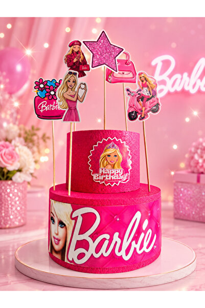 Fillikutum Pink Princess Themed Birthday Cake Set 2 Layer Styrofoam Cake Deco...