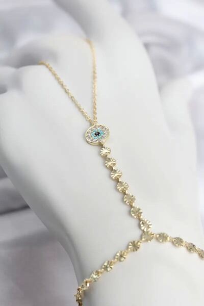 Generic Brand Gold Color Brass Zircon Stone Evil Eye Model Shahmeran Tj-Sn773