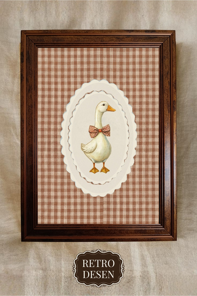 Retro Çerçeveli Çocuk Odası Tablosu, Vintage Bebek Odası Tablosu, Çocuk Odası...