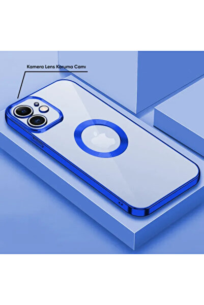 Zebana Apple iPhone 14 Pro Max Glint Silikon Kılıf - Mavi