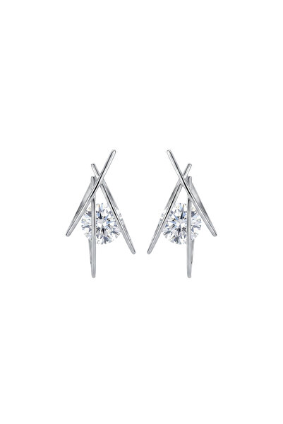 Charmist Steel Lyra Earrings