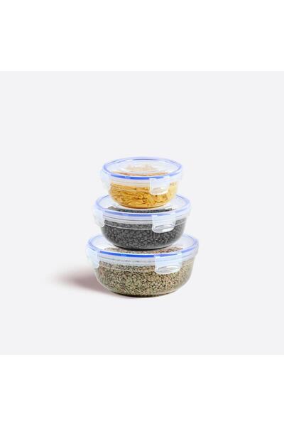 Dünya Plastik 3LÜ CONTALI YUVARLAK SAKLAMA SET (800-1350-2250) 30051