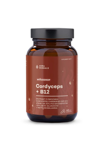 Aura Herbals Mycodrop B12 + Cordyceps 60 Capsule