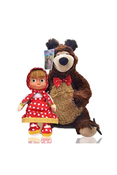 OEM Set de plușuri Mașa și Ursul 35cm multicolor