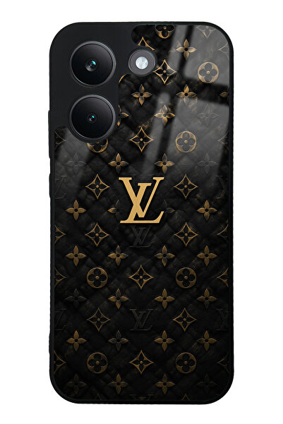 Spoyi Xiaomi Poco X8 Pro Black Gold LV Tasarımlı Glossy Telefon Kılıfı