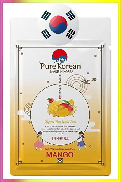 GRATİS Korean Pure Multi-Vitaminli Mango Kağıt Maskesi