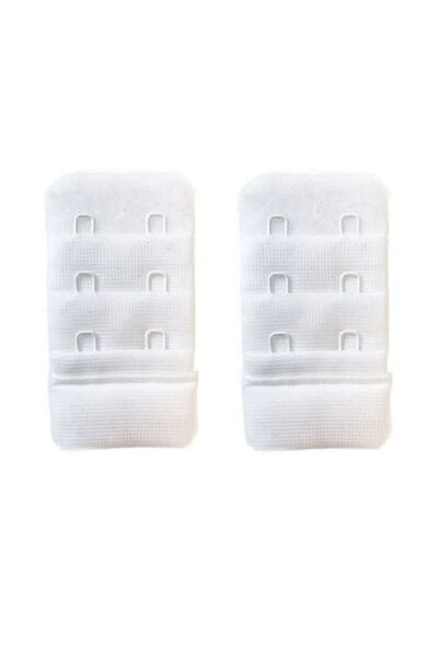 Mudanis 2 Pieces Agraf Bra Extension Hook 3 Rows / 2 Hooks White