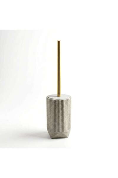 PAN HOME Verona Polyresin Toilet Brush Holder 9.9x9.5x15.5cm - Beige